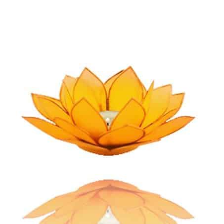 Eclairage ambiance Lotus 3° Chakra jaune & or