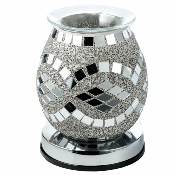Diffuseur Electrique Lampe Aromatique Tactile Fondant de Cire - Effet Diamant Miroir