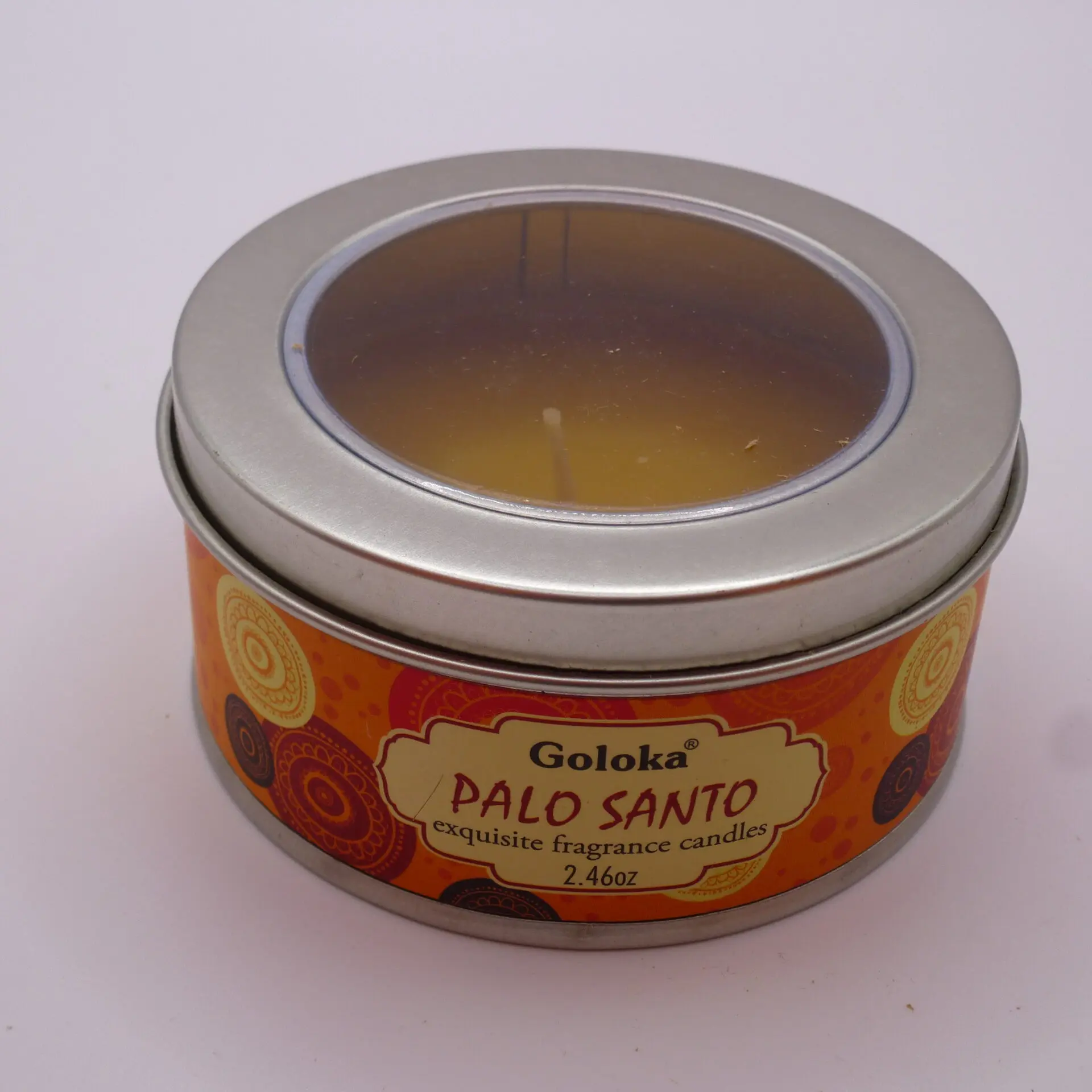 Bougie à la Cire de Soja dans Boîte en Etain Goloka - Palo Santo