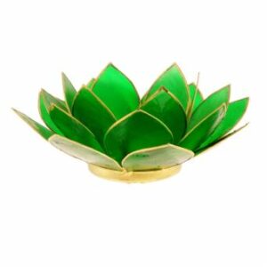 Eclairage Lotus 4° Chakra vert & or