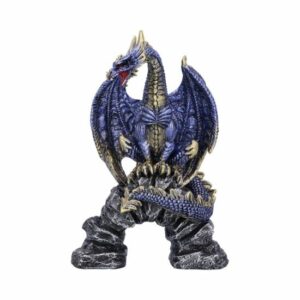 Acko Figurine Dragon Bleu Métallisé 15,5