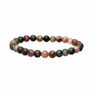 BRACELET BOULE 8MM TOURMALINE MULTICOLORE AA