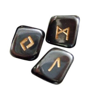 JEU DE RUNES EN HÉMATITE